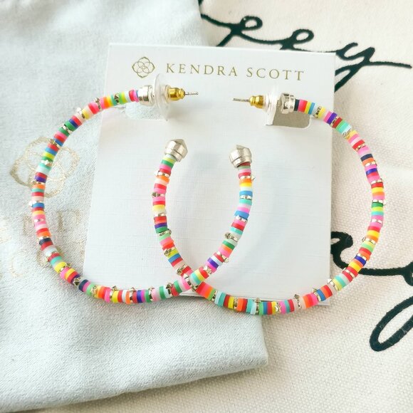 Kendra Scott Jewelry - Kendra Scott Hoop Earrings - Reece - Neon Mix Gold